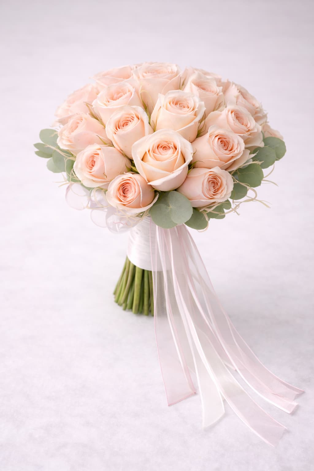 Pastel Rüya Somon ve Pudra Gül Gelin Buketi